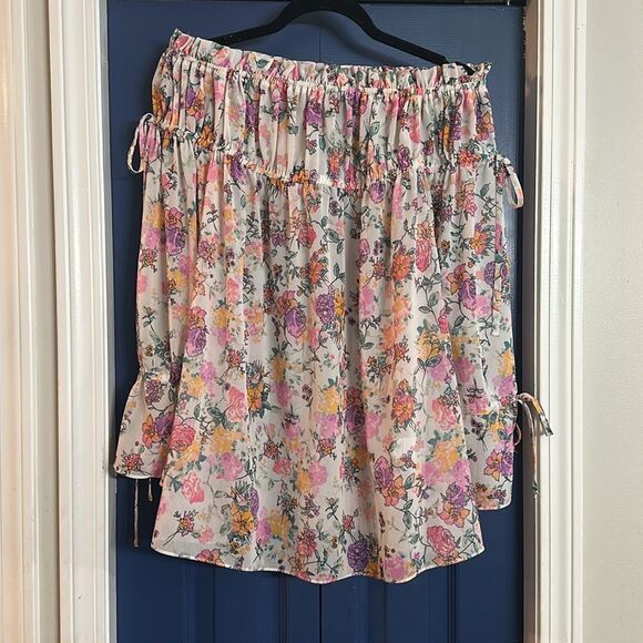 Tularosa Revolve Floral Off-Shoulder Mini Dress Size XS NWT - Picture 3 of 7